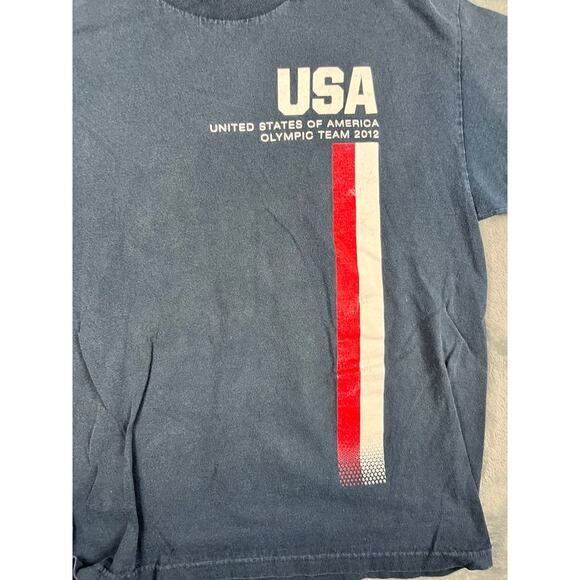 Team Apparel Men’s Large Navy USA Graphic T-Shirt Good - Picture 4 of 8